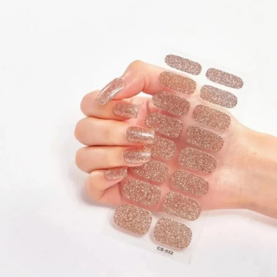 Glitter Gradient Full Cover Nail Art Stickers Fashion Silver Purple Nail Polish Strips DIY Waterproof Nail Foil Sticker Manicur.