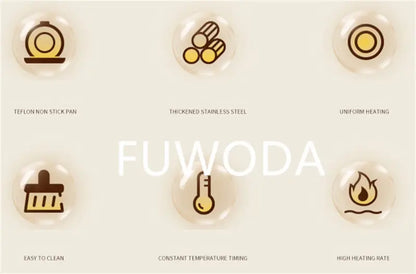 Digital Display Double-Headed UFO Burger Waffle Donut Machine Stainless Steel Hot Sale Electric Ice Cream Waffles Burger Maker.