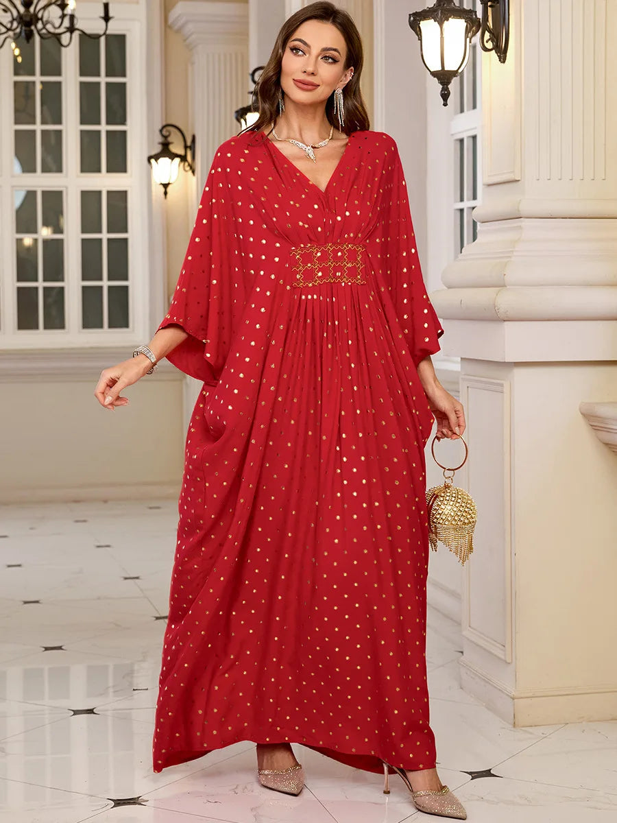 Frauen bestickte lange Kaftane Plus Size Kaftan Kleider Strand Badeanzug Cover Up Moomoo Kleid marokkanische Robe.