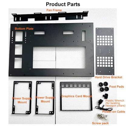 DIY Chassis X79 X99 Computer Case ATX Open Motherboard Holder ATX/-ATX/ITX Open Chassis PC Frame Chassis with Fine Mesh Steel.