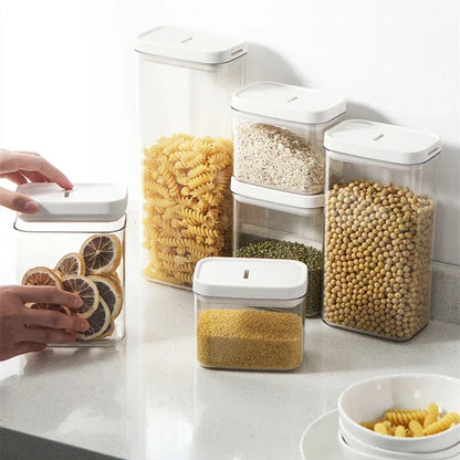 Pasta Storage Box Transparent Plastic Grain Seal Tank Spaghetti Storage Container Moisture-Proof Snack Jar Kitchen Food Tank.