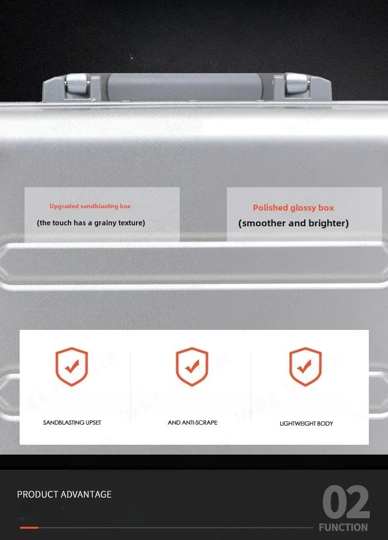 Trolley-Koffer mit großer Kapazität, Reisetasche, Reise-Koffer aus Aluminium-Magnesium-Legierung, Business-Rollgepäck.