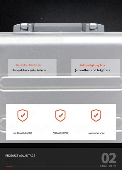 Trolley-Koffer mit großer Kapazität, Reisetasche, Reise-Koffer aus Aluminium-Magnesium-Legierung, Business-Rollgepäck.