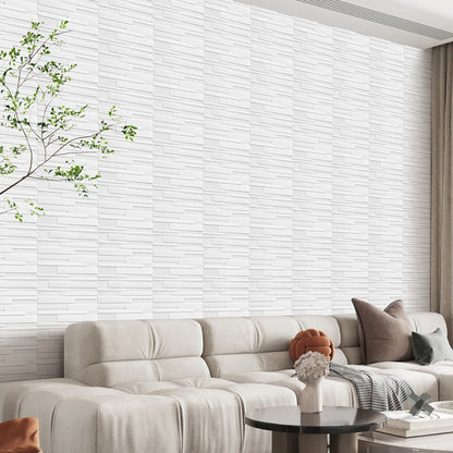 KUUJOJO 12pcs 3D textured wall panel for indoor wall decoration, suitable for living room, hall, bedroom, hotel, office