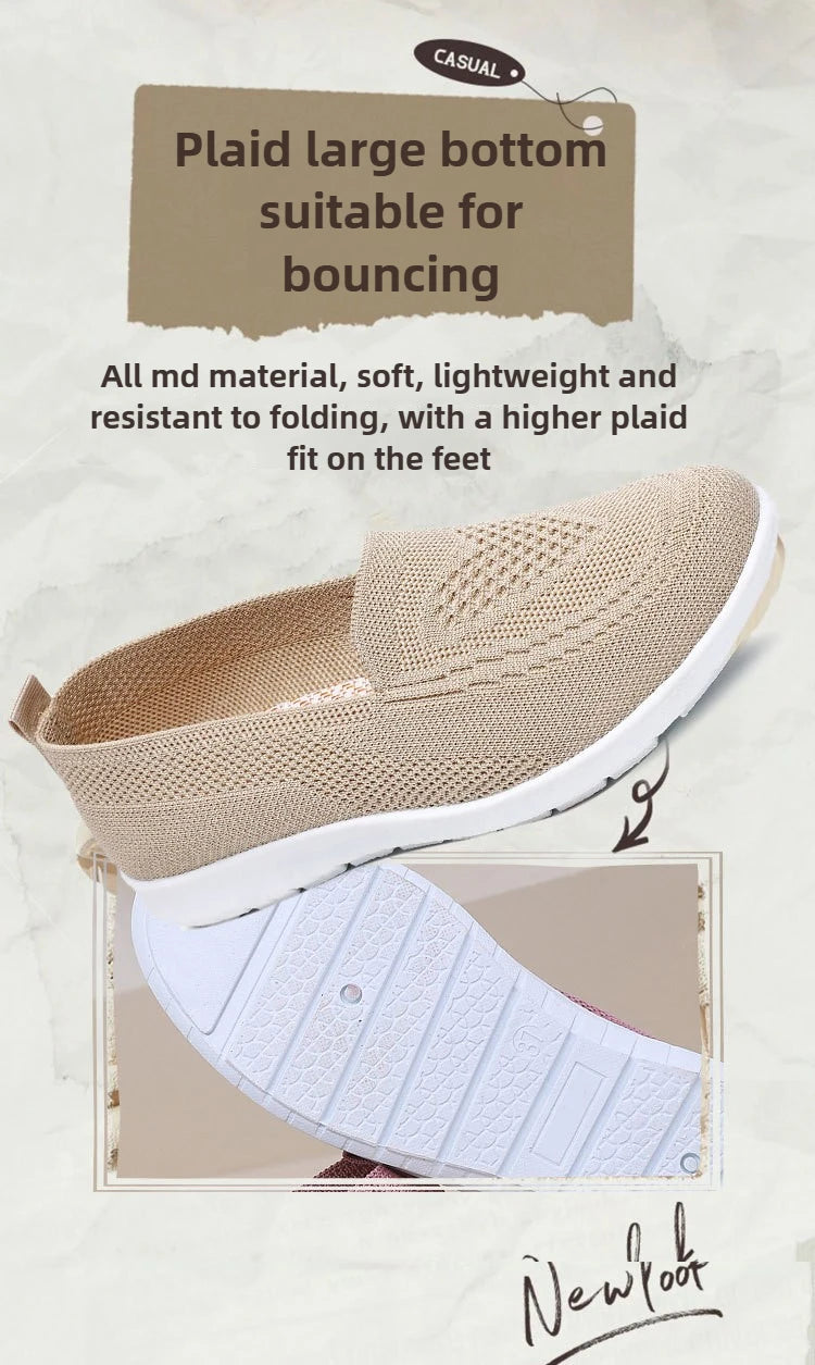 Women's Shoes Spring Summer Casual Breathable Chunky Sole Flat cheap shoes clearance.