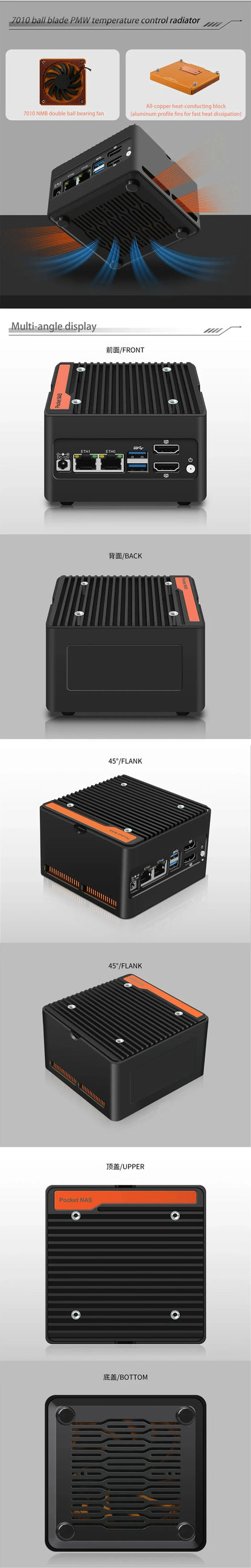 Mini PC Ιntel 12th Alder Lake-i3-N305 N100 Computer Windows 11 Pro Linux Ubuntu Dual LAN Home/Office Development NAS Computer.