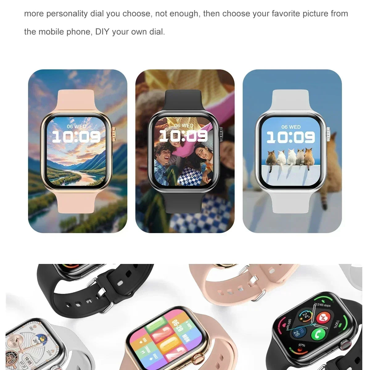 2025 New Original For Apple Watch Series 10 Women SmartWatch GPS Track Bluetooth Call NFC IP68 Waterproof Compass Men SmartWatch.