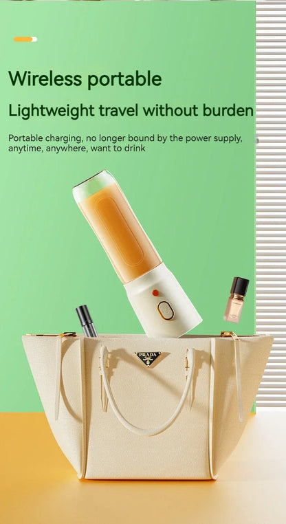 Portable Wireless Blender Electric Fruit Juicer Machine For Orange Ice Crushing 10 Blades Auxiliary Food Machine 1500mA Mixer