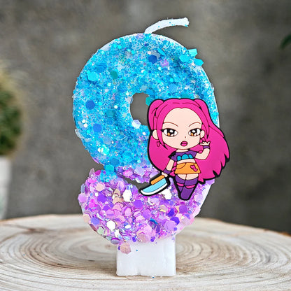 Heißer Kpop Dämon Jäger Thema Kerze 3D Nummer 0-9 Kinder Geburtstag Kuchen Dekoration Baby Dusche Anime Party liefert Geschenke.