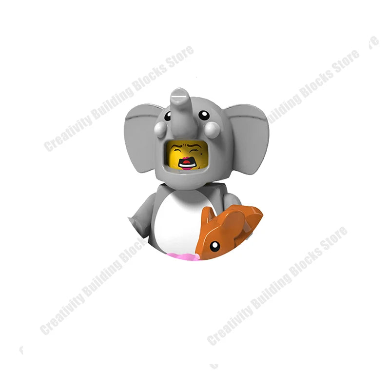 New Hot Series Gray Shark Boy Girls 3D Model DIY Building Bload Toys Classic Movie Children's Toys Gifts