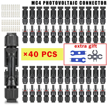 10/20/50/100/300/400PCS Photovoltaic Solar Connector Kit Plug 1000V 30A connectors for solar panels PV/MC Cable 2.5/4/6mm²