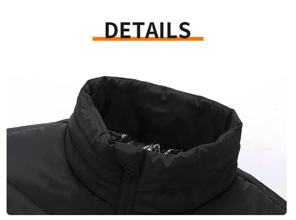 21 Zone Heating Vest Mens USB Infrared Thermal Jacket Smart Heated Clothes New Winter Cold-proof Thick Sleeveless Coat Hiking