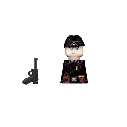 Military WWII Figure Building Blocks Accessories MP40 Rocket Launcher MG42 Officer Army Camouflage Soldier Pzf 98K Toy Gift N029.