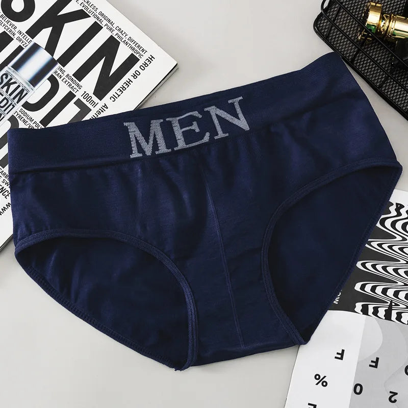 4pcs Mens Sexy Briefs Teenager Sport Underwears Plus Size Fat Men's Underpant Panties Students Breathable Fashion Casual Panties.