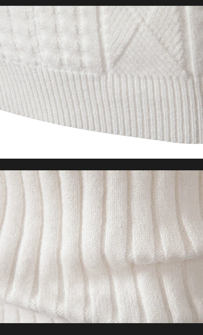 2023 Autumn  and Winter New Sweaters Warm Fit Knitted Sweaters Solid Color Casual Pullover Multiple Styles Sweater Men.