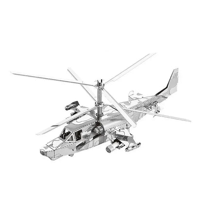3D Metal Puzzles Military J-20 J-10B SU-34 KA-50 Fighter UFO RAH-66 Helicopter DIY Handmade Assemble Model Jigsaw Puzzles.