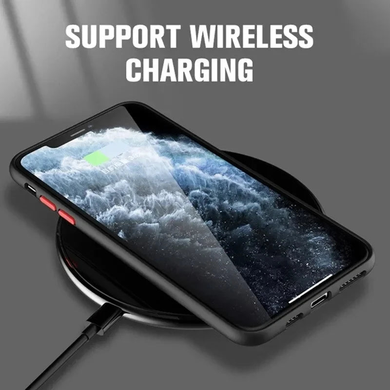 Luxury Magsafe Wireless Charge Case For Samsung Galaxy S20 S21 S22 S23 FE S24 Plus S24Ultra Shockproof Matte Clear Back Cover.