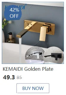 KEMAIDI Pot Filler Faucet Wall Mount Folding Faucet 2 Handle with Double Joint Swing Arms Brass Commercial Kitchen Faucets