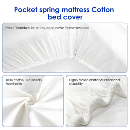 AUTHMIC Matratze, 22 cm dick, 7-Zonen-Unterstützung, mittelfeste, atmungsaktive Bett-Taschenmatratze zur Linderung von Rückenschmerzen, bequemer Schlaf