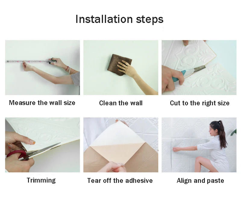 70cm*70cm 3D Room Decor Warm Decoration Self-adhesive Wall Stickers Foam Waterproof Anti-collision Wallpaper Ceiling Background