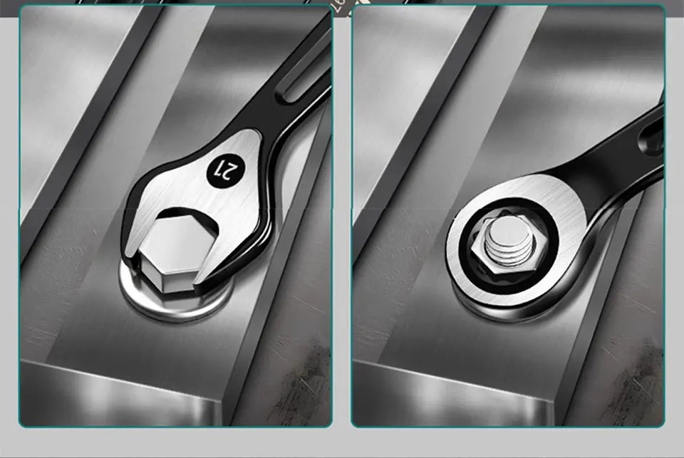 1PC 6-22mm Kombination Ratsche Dual-zweck Schlüssel Metric Universal Spanner arbeitssparende Anti Slip reparatur Werkzeug Hand Werkzeug