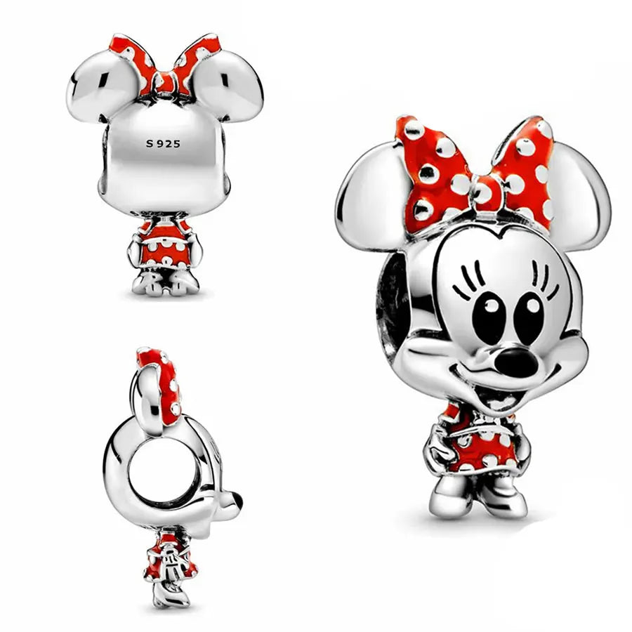 100% 925 sterling silver Disney 100th anniversary charm beads suitable for original DlY bracelet, women's fashion gift