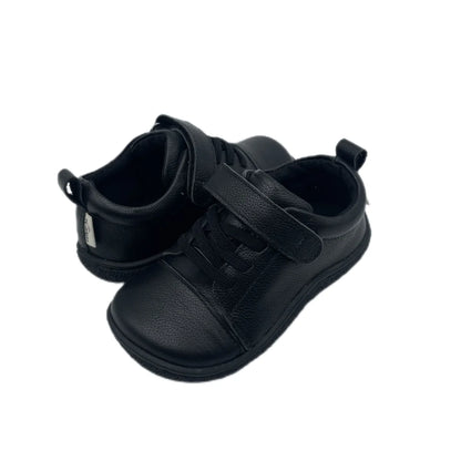 Tipsietoes New 2025 Genuine Leather Shoe For Girls And Boys Kids Barefoot Sneaker Light Weight Minimalist Elastic Double Strape.
