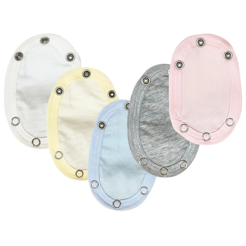 5-teilige Strampler-Verlängerung mit Druckknopfverlängerung für Baby-Overalls, Kleinkind-Mädchen-Body, Baumwollverlängerungen.