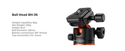 K&F Concept 178cm Lightweight Camera Tripod Cellphone Clip Travel DSLR Tripod for Nikon Canon Camera Outdoor Live Streaming Vlog.