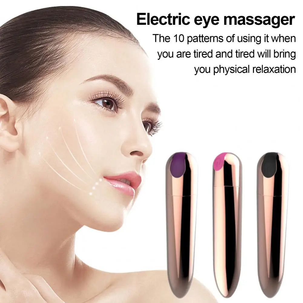 Electric Eye Massager Adjustable USB Rechargeable Waterproof Portable Mini Vibration Pen Quiet Eye Body Massage Device.