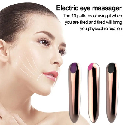 Electric Eye Massager Adjustable USB Rechargeable Waterproof Portable Mini Vibration Pen Quiet Eye Body Massage Device.