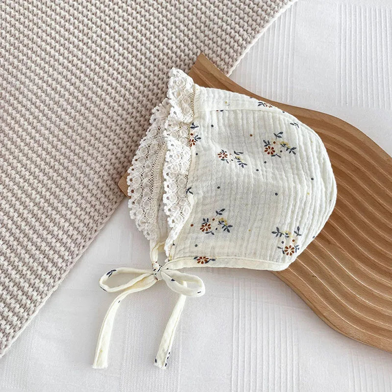 2023 frühjahr Neue Baby Kleidung Floral Body für Kleinkind Mädchen Kleinkind Peter Pan Kragen Langarm Ein Stück mit Hut 0-2 Y.