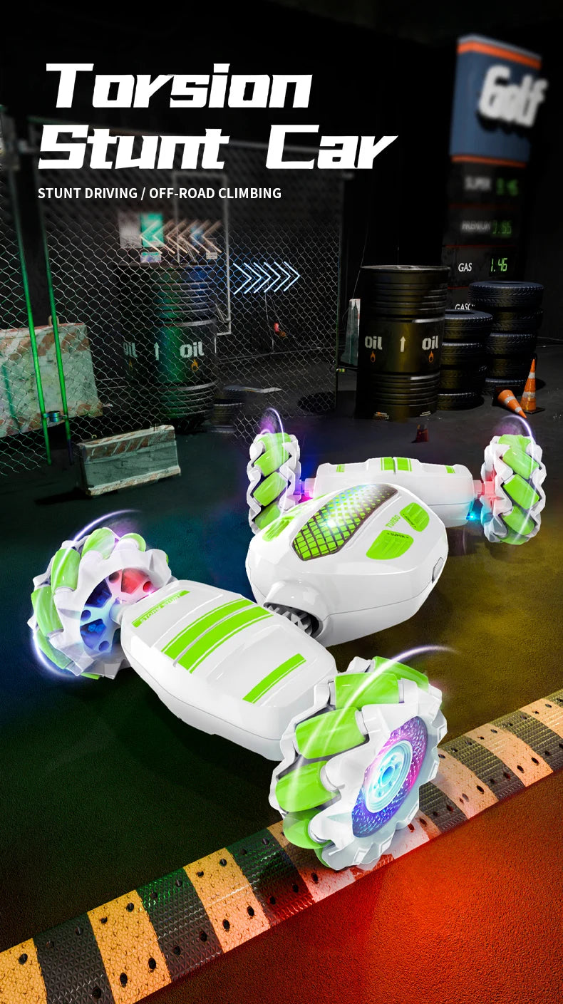 Teeggi S922 2.4G RC Stunt Car 4WD Double Remote Control 360° Degree Rotation RC Off Road Climbing Kids Rc Drift Car Toy for Gift.