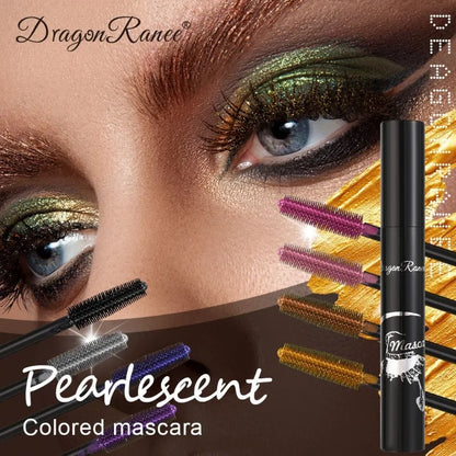 Colorful Waterproof Mascara Blue Purple Pearl Mascara Dense Eye Makeup Bronze Fine Diamond Silver Mascara Cream Cosmetics Makeup.