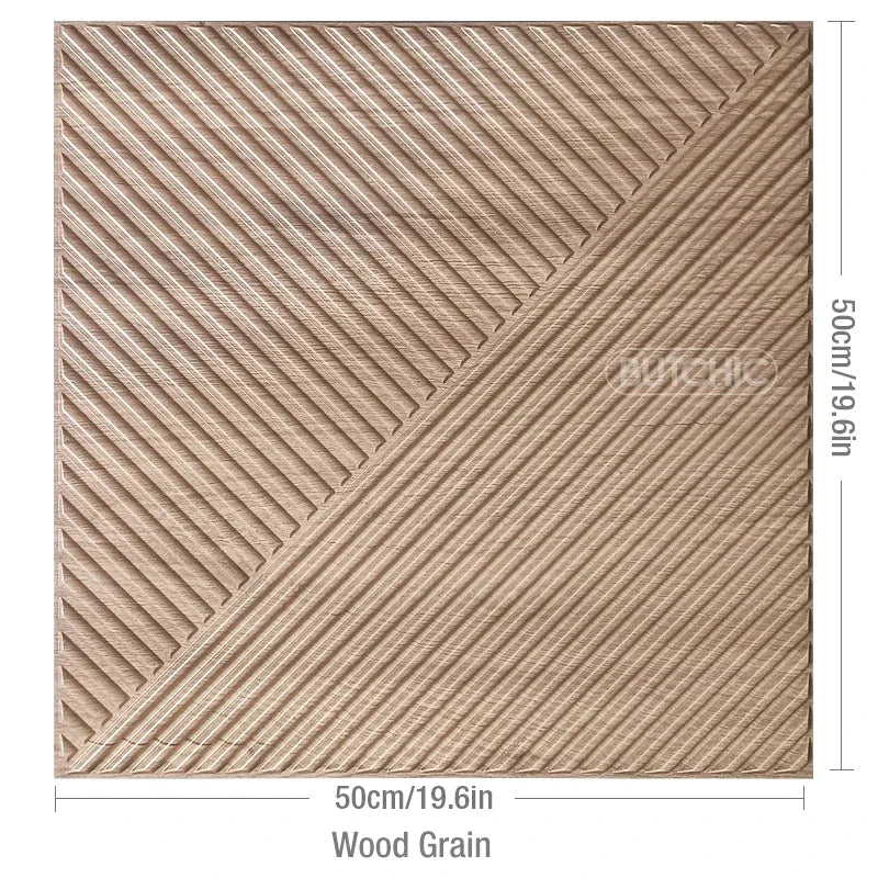 12pcs 50cmx50cm Wood grain 3D Stereo Wall Panel Diamond design tile wall sticker living room mold Bathroom waterproof wall paper