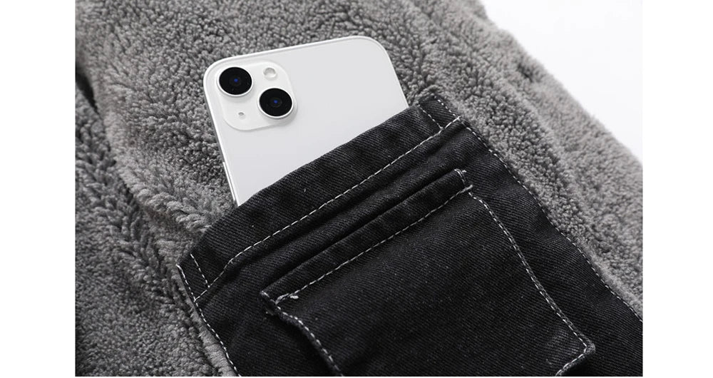 DIMUSI Winter Men's Denim Jackets Man Fleece Warm Windbreaker Jacket Fashion Mens Retro Cotton Military Jean Coats Clothing.