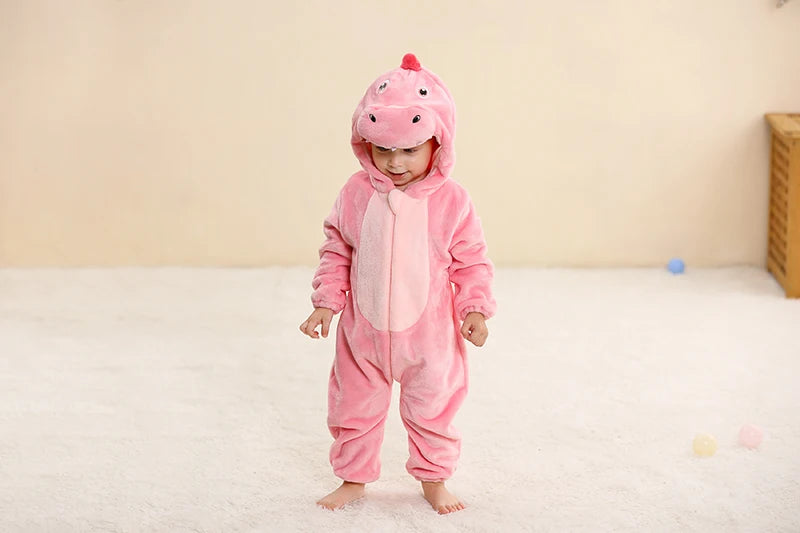 MICHLEY Winter Baby Strampler Mit Kapuze Flanell Cosplay Kleinkind Infant Kleidung Insgesamt Bodys Overall Kostüm Für Kinder Mädchen Junge