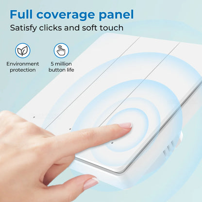 1/2/3gang Tuya EU Zigbee3.0 Smart Switch Kein Neutralleiter Wandlichtschalter Push Button Smart Life APP Funktioniert mit Alexa Google.