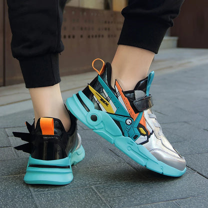 Kids Casual Shoes Boys Leather 5-15y Children Tennis Fashion Sneakers Toddlers Outdoor Cartoon Size 28-39.