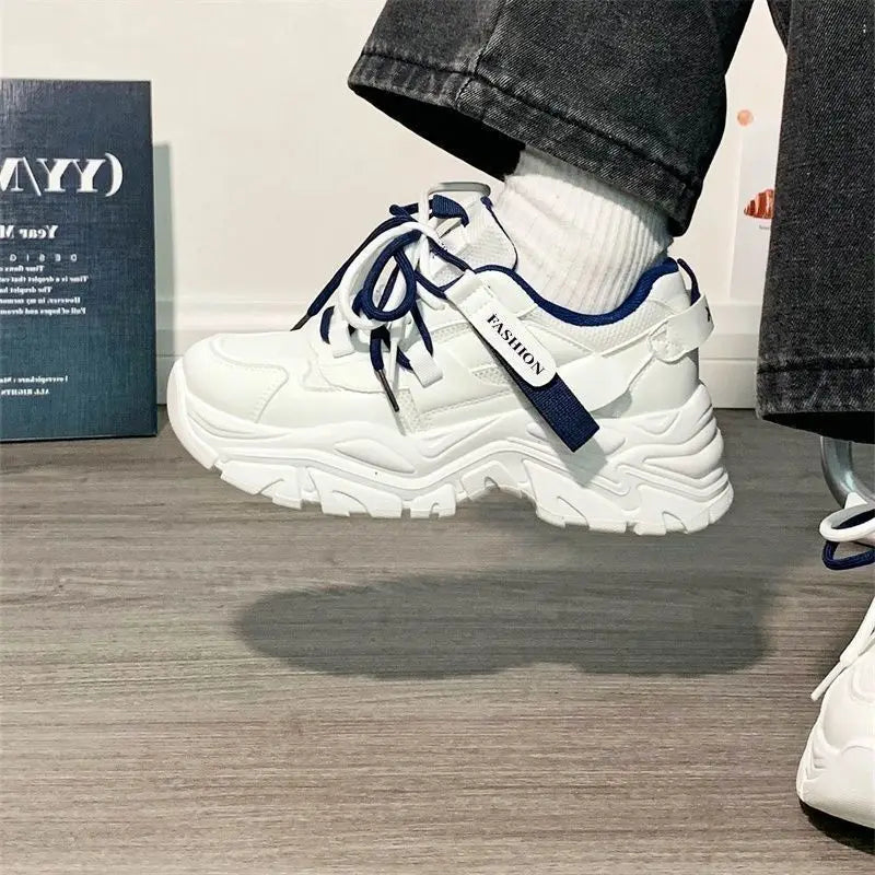 Women's Platform Sneakers 2025 Autumn Outdoor Non Slip Fashion Running Shoes Comfortable Breathable Height Increase Casual Shoes.