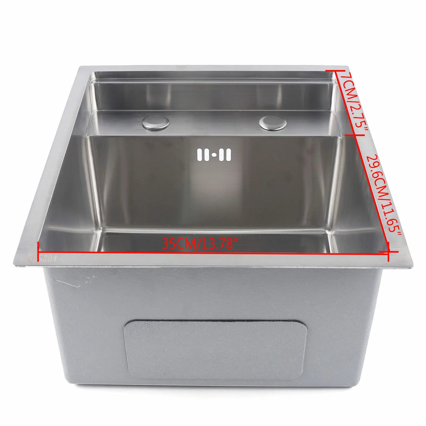 Versteckte Küchenspüle, quadratisch, für den Innen- und Außenbereich und Abfluss, zusammenklappbares Wasserhahnsieb aus Edelstahl für Häuser, Restaurants, Wäscheraum, Keller
