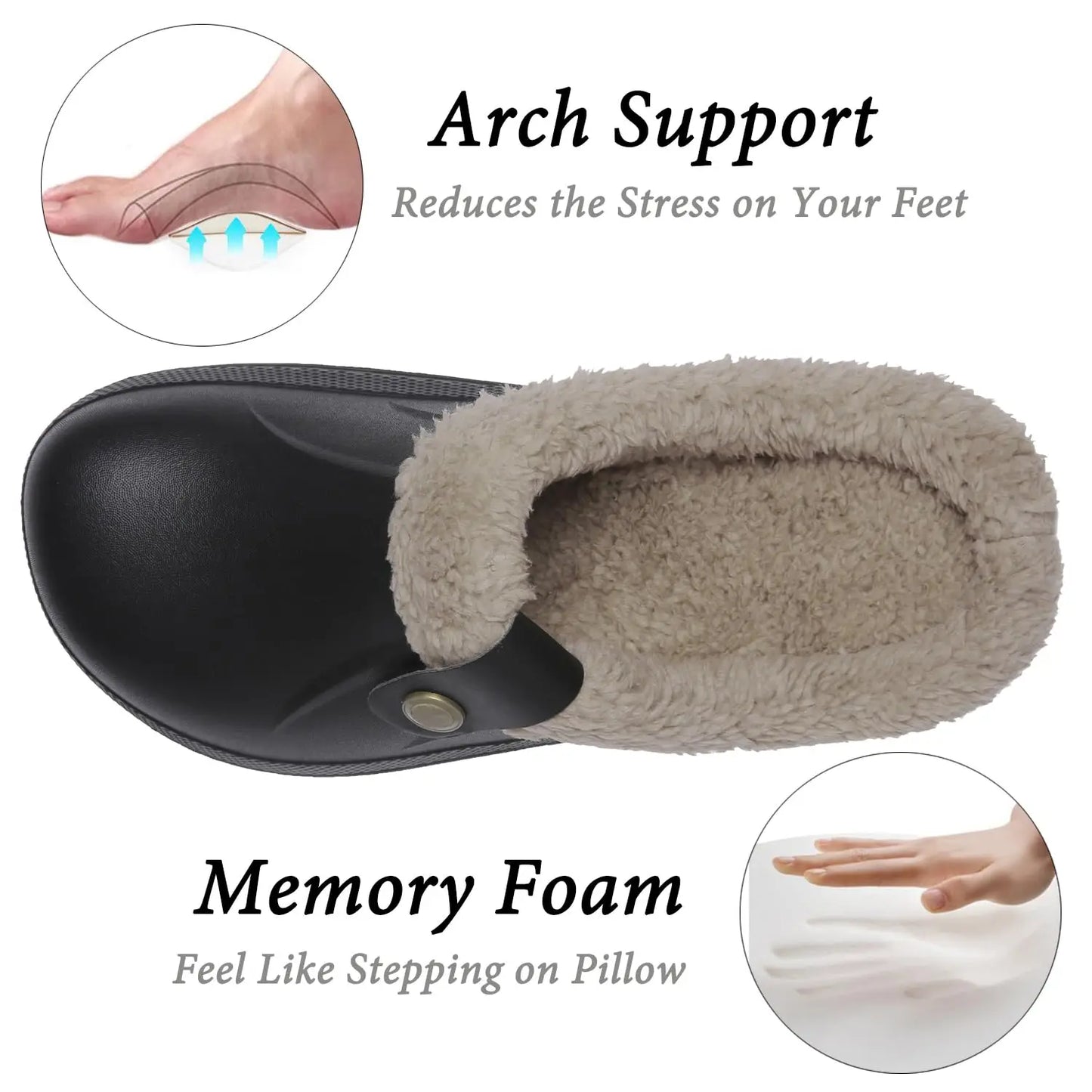 Fashion Men Cotton Slippers Winter Women Men Short Plush Slippers Casual Waterproof Garden Men Shoes New Fur Furry Cotton Shoes.