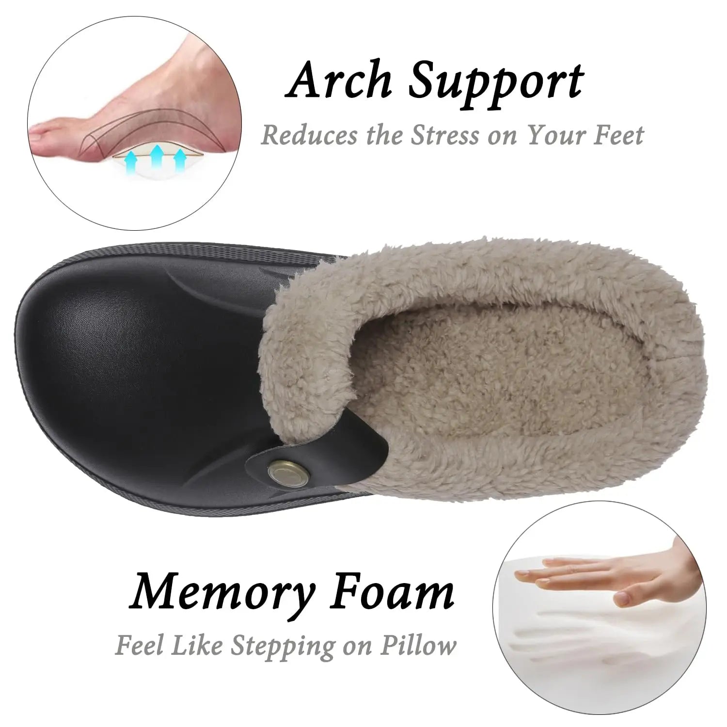 Fashion Men Cotton Slippers Winter Women Men Short Plush Slippers Casual Waterproof Garden Men Shoes New Fur Furry Cotton Shoes.