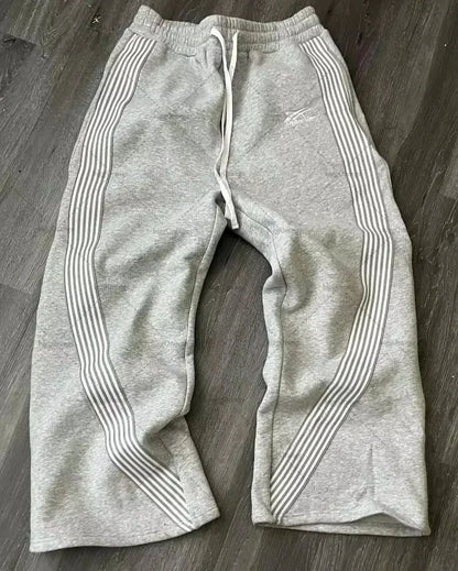 Y2K Retro Gerade Hosen Trainingsanzug Streetwear Hosen Personalisierte Hose Bein Zipper Stickerei Hip Hop Casual Jogger Männer Hosen