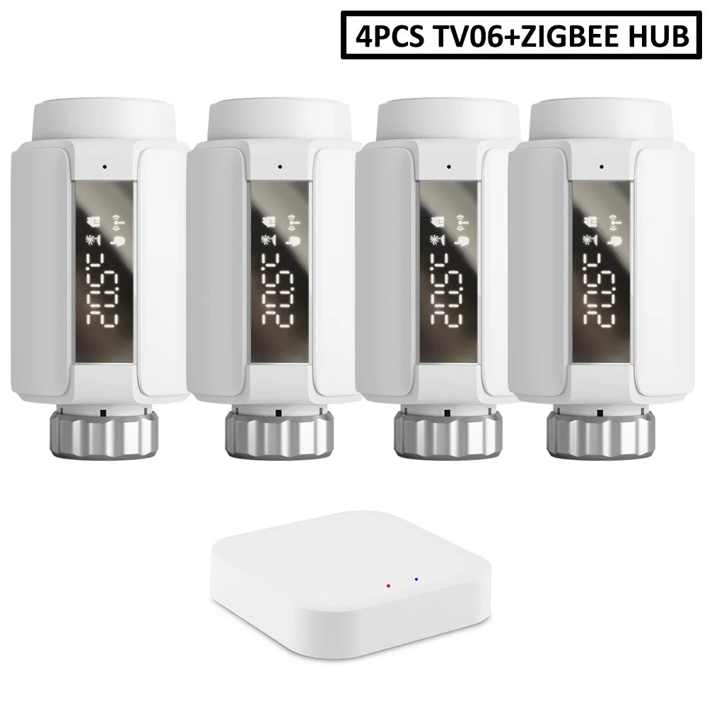 WIFI & Zigbee Thermostatic Radiator Valve Smart Radiator Actuator TRV Temperature Controller Voice Control via Tuya Zigbee2MQTT
