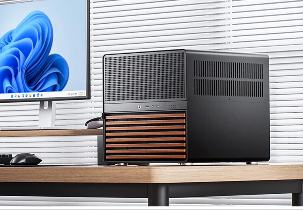 Jonsbo N5 NAS Computer Chassis ITX/M-ATX/ATX/E-ATX PC Case 12+4 Hard Disk Space ATX Power Supply With Fan Aluminum Desktop Case.