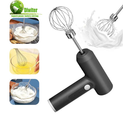 portable Handheld Electric Egg Beater Mini Battery Powered Milk Frother Coffee Drink Mixer Milk Foamer Kitchen Tools.