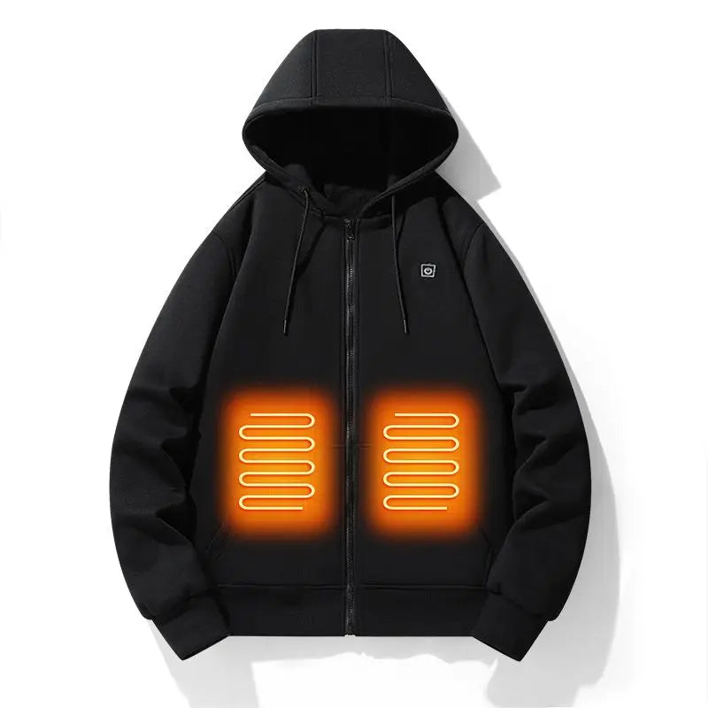 Men's Winter USB Heating  jacket Heated Hoodie Anime Hoodies Winter Men jackets streetwear Heated  Hoodies Sweatshirt Clothes.
