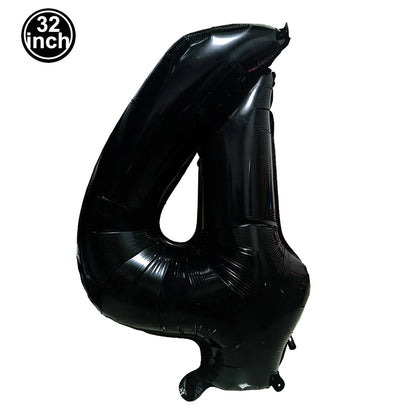 Blauer Ballon mit großen Zahlen, 32 Zoll, 0, 1, 2, 3, 4, 5, 6, 7, 8, 9, Geburtstag, Bachelorette-Luftballons, Figur, Golob-Party-Ballon-Dekoration