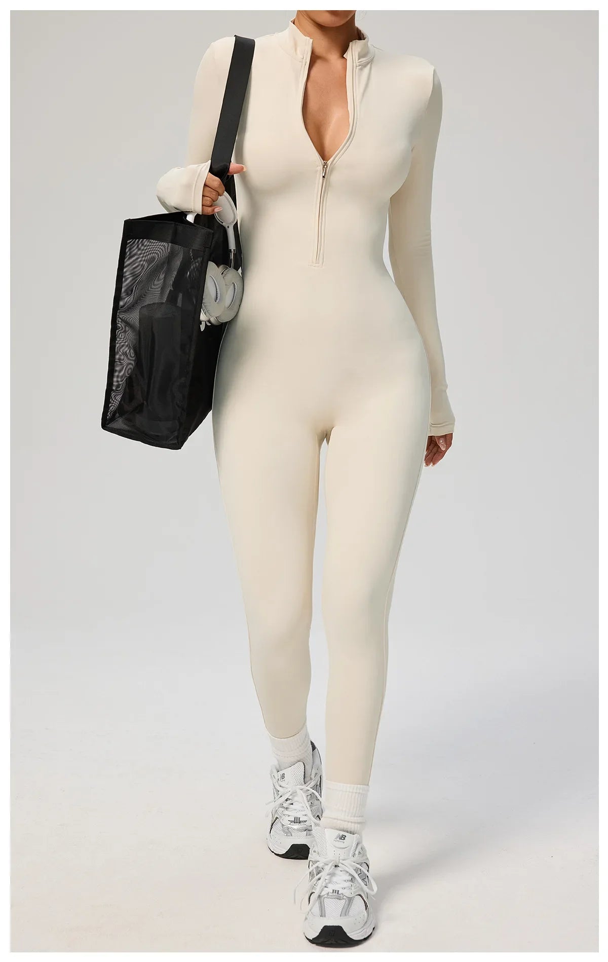 Tianyi High-Intensity Fitness Long-Sleeve Yoga Bodysuit Sensation Tight-Fitting Sportswear for Women Made in China